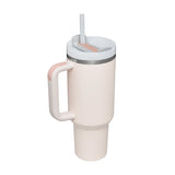 40 Oz Tumbler With Handle Straw Insulated, Stainless Steel Spill Proof Vacuum Coffee Cup Suitable For Car Gym Office Travel