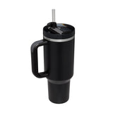 40 Oz Tumbler With Handle Straw Insulated, Stainless Steel Spill Proof Vacuum Coffee Cup Suitable For Car Gym Office Travel