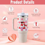 40 Oz Tumbler With Handle Straw Insulated, Stainless Steel Spill Proof Vacuum Coffee Cup Suitable For Car Gym Office Travel