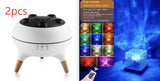 LED Water Ripple Ambient Night Light USB Rotating Projection Crystal Table Lamp