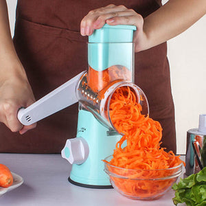 Manual Kitchen Accessories Multifunctional Round Mandoline Potato Slicer Vegetable Cutter