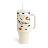 40 Oz Tumbler With Handle Straw Insulated, Stainless Steel Spill Proof Vacuum Coffee Cup Suitable For Car Gym Office Travel