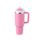40 Oz Tumbler With Handle Straw Insulated, Stainless Steel Spill Proof Vacuum Coffee Cup Suitable For Car Gym Office Travel
