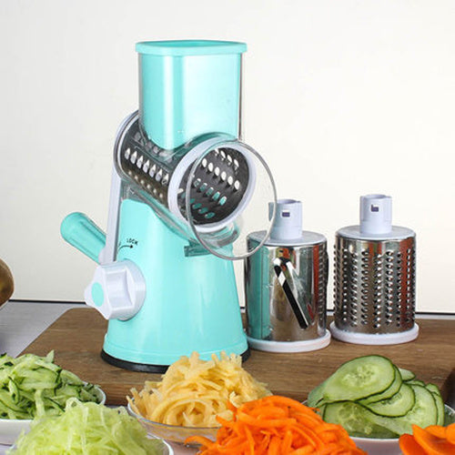 Manual Kitchen Accessories Multifunctional Round Mandoline Potato Slicer Vegetable Cutter