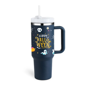 40 Oz Tumbler With Handle Straw Insulated, Stainless Steel Spill Proof Vacuum Coffee Cup Suitable For Car Gym Office Travel