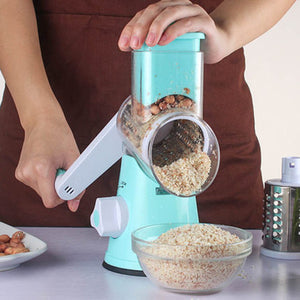 Manual Kitchen Accessories Multifunctional Round Mandoline Potato Slicer Vegetable Cutter