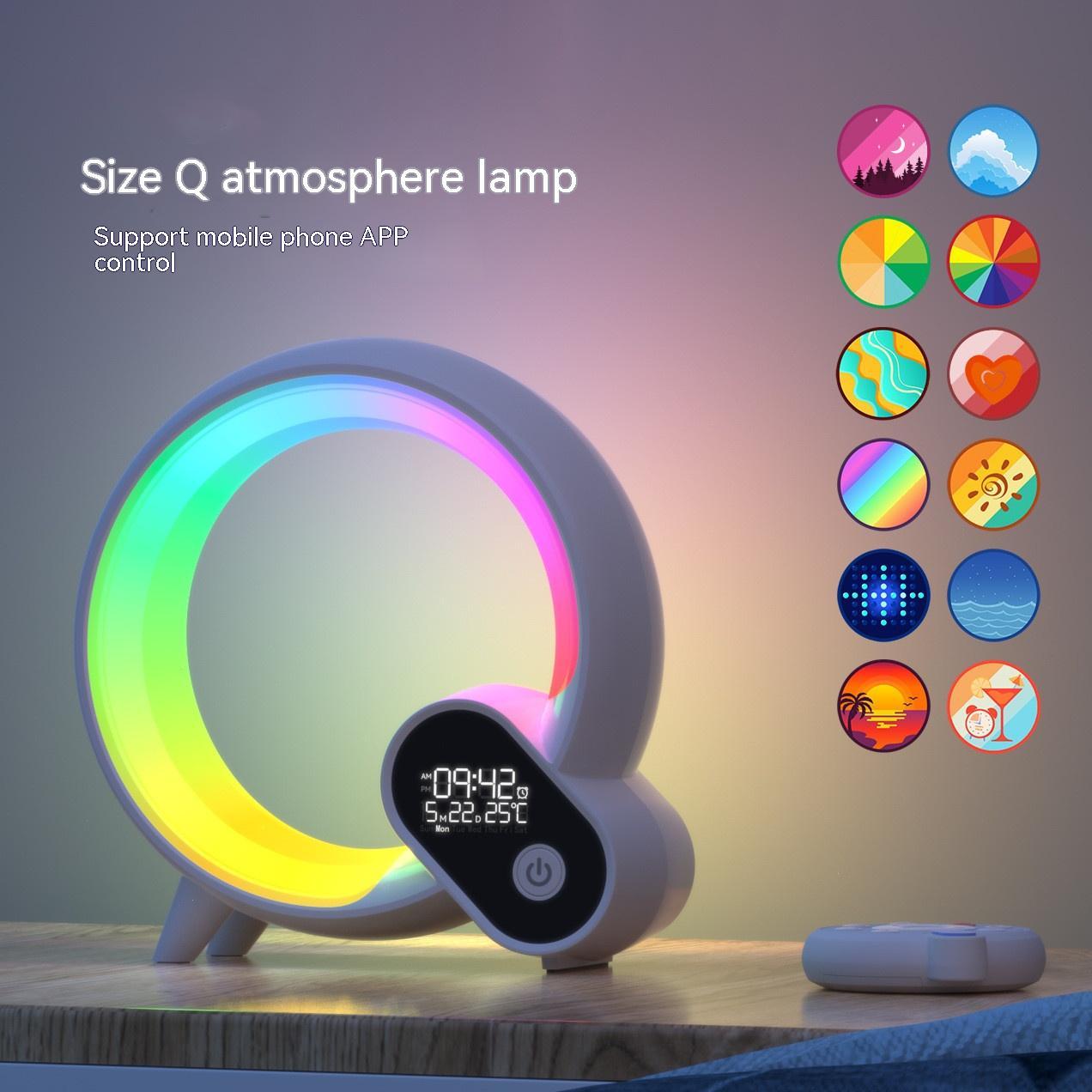 Q Light Analog Sunrise Digital Display Alarm Clock Bluetooth Audio Intelligent Wake-up