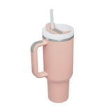 40 Oz Tumbler With Handle Straw Insulated, Stainless Steel Spill Proof Vacuum Coffee Cup Suitable For Car Gym Office Travel